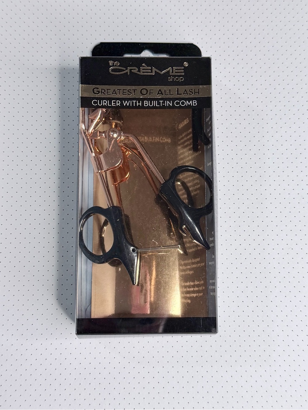 Greatest Of All Lash Curler with Built-In Comb - Rose Gold & Black